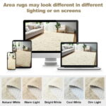 Nefoso Shag Area Rug, 9ft x 12ft Soft Fluffy Area Rugs for Living Room Bedroom Decor Carpet, Light Yellow
