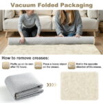 Nefoso Shag Area Rug, 9ft x 12ft Soft Fluffy Area Rugs for Living Room Bedroom Decor Carpet, Light Yellow