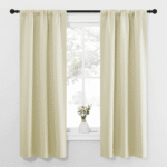 NICETOWN Blackout Curtains for Bedroom Solid Modern Thermal Insulated Rod Pocket Window Treatment, 2 Panels, W34 x L63, Beige
