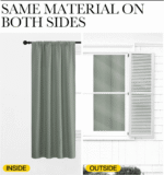 NICETOWN Blackout Curtains Modern Room Darkening Thermal Insulated Solid Drapes for Living Room, 2 Panels, W42 x L72, Greyish Green