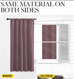 NICETOWN Blackout Curtains Solid Privacy Rod Pocket Noise Reducing Room Darkening Drapes, 2 Panels, W42 x L54, Dry Rose