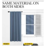 NICETOWN Blackout Curtains Thermal Insulated Rod Pocket Room Darkening Solid Drapes for Bedroom, W34 x L63, Set of 2, Stone Blue