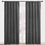 NICETOWN Blackout Curtains Thermal Insulated Rod Pocket Room Darkening Solid Drapes for Bedroom, W34 x L63, Set of 2, Stone Blue