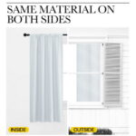 NICETOWN Casual White Solid Print Home Rod Pocket Blackout & Valances Curtains, 34 x 54 in (2 Panels)
