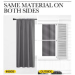 NICETOWN Elegant Gray Solid Print Home Rod Pocket Blackout Kitchen Curtains, 52" x 84" (2 Panels)