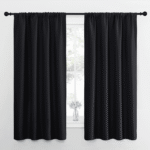NICETOWN Halloween Blackout Curtains Thermal Insulated Rod Pocket Window Treatments Room Darkening Drapes for Bedroom, Black, 42"x63", 2 Panels