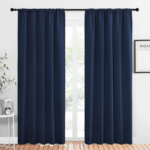 NICETOWN Navy Blackout Curtains Rod Pocket Curtains Panels Thermal Insulated Window Drapes for Boy's Room 52x84 inch 2 Panels