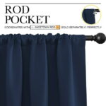 NICETOWN Navy Blackout Curtains Rod Pocket Curtains Panels Thermal Insulated Window Drapes for Boy's Room 52x84 inch 2 Panels