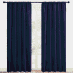 NICETOWN Navy Blackout Curtains Rod Pocket Curtains Panels Thermal Insulated Window Drapes for Boy's Room 52x84 inch 2 Panels