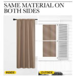 NICETOWN Short Blackout Curtains Rod Pocket Thermal Insulated Room Darkening Drapes for Kitchen, W34 x L30, Set of 2, Cappuccino