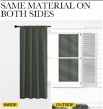 NICETOWN Solid Blackout Curtains Room Darkening Thermal Insulated Rod Pocket Drapes for Bedroom, Set of 2, W52 x L72, Dark Mallardm