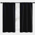 NICETOWN Solid Color Black out Curtains Rod Pocket Thermal Insulated Window Drapes for Bedroom 34x54 inch, 2 Panels