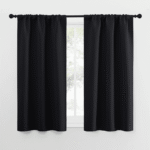 NICETOWN Solid Color Black out Curtains Rod Pocket Thermal Insulated Window Drapes for Bedroom 34x54 inch, 2 Panels