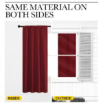 NICETOWN Solid Color Blackout Curtains Rod Pocket Noise Reduced Window Drapes for Bedroom 34x36 inch, Red, 2 Panels