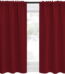NICETOWN Solid Color Blackout Curtains Rod Pocket Noise Reduced Window Drapes for Bedroom 34x36 inch, Red, 2 Panels