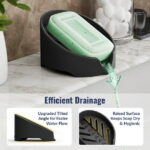 NiHome Silicone Soap Dish with High-Efficiency Drainage for Bathroom & Kitchen, Enlarged Holder Fits Various Soaps and Cleaning Supplies, Dishwasher Safe Easy to Clean with...