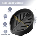 NiHome Silicone Soap Dish with High-Efficiency Drainage for Bathroom & Kitchen, Enlarged Holder Fits Various Soaps and Cleaning Supplies, Dishwasher Safe Easy to Clean with...