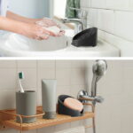 NiHome Silicone Soap Dish with High-Efficiency Drainage for Bathroom & Kitchen, Enlarged Holder Fits Various Soaps and Cleaning Supplies, Dishwasher Safe Easy to Clean with...