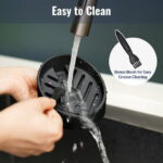 NiHome Silicone Soap Dish with High-Efficiency Drainage for Bathroom & Kitchen, Enlarged Holder Fits Various Soaps and Cleaning Supplies, Dishwasher Safe Easy to Clean with...