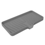 Nkmbld Bar Soap Holder Dish, Soft Gel Soap Container for Sink Countertop, Soap Storage Tray Suitable for Kitchen, Bathroom, Laundry, Gray