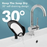 NPET Self Draining Plastic Soap Dish Bar Holder with Suction Cup, Sponge Holder for Bathroom, Shower, Tub and Kitchen Sink, Black 1PC