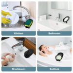 NPET Self Draining Plastic Soap Dish Bar Holder with Suction Cup, Sponge Holder for Bathroom, Shower, Tub and Kitchen Sink, Clear 1PC