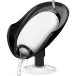 NPET Self Draining Plastic Soap Dish Bar Holder with Suction Cup, Sponge Holder for Bathroom, Shower, Tub and Kitchen Sink, Clear 2PCS