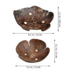 OFFIGAM 2Pcs Small Self Draining Soap Dish in Coffee Color for Bathroom