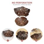 OFFIGAM 2Pcs Small Self Draining Soap Dish in Coffee Color for Bathroom