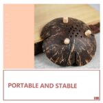OFFIGAM 2Pcs Small Self Draining Soap Dish in Coffee Color for Bathroom