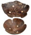 OFFIGAM 2Pcs Small Self Draining Soap Dish in Coffee Color for Bathroom