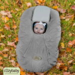 Open Box CozyBaby Quilted Infant Car Seat Cover w/ Dual Zippers & Elastic Edge