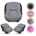 Open Box CozyBaby Quilted Infant Car Seat Cover w/ Dual Zippers & Elastic Edge