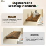 Ophanie 22.5 inch 2 Pack Wood Floating Shelves, Hanging Float Shelf for Wall Mounted Decorative Shelves, 6.7 x 23 Inch, Set of 2, Rustic Brown