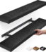 Ophanie 22.5 inch 2 Pack Wood Floating Shelves, Hanging Float Shelf for Wall Mounted Decorative Shelves, 6.7 x 23 Inch, Set of 2, Black