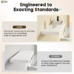 Ophanie 22.5 inch 2 Pack Wood Floating Shelves, Hanging Float Shelf for Wall Mounted Decorative Shelves, 6.7 x 23 Inch, Set of 2, White