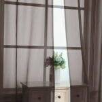 OVZME 2 Pieces Sheer Curtain Panel Set 84" inches Long, Top Dual Rod Pocket Solid Voile Window Drapes Treatment for Kitchen/Bedroom/Living Room Backdrop, 42W x 84L, Chocolate