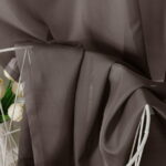 OVZME 2 Pieces Sheer Curtain Panel Set 84" inches Long, Top Dual Rod Pocket Solid Voile Window Drapes Treatment for Kitchen/Bedroom/Living Room Backdrop, 42W x 84L, Chocolate