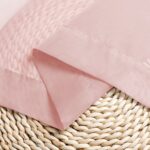 OVZME Blush Pink Sheer Curtain Panel Pair 63 inch Length, Light Filtering Window Curtain Drapes Treatment for Kitchen, Bedroom Living and Children Room, Voile Top Dual Rod...