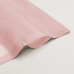 OVZME Blush Pink Sheer Curtain Panel Pair 63 inch Length, Light Filtering Window Curtain Drapes Treatment for Kitchen, Bedroom Living and Children Room, Voile Top Dual Rod...