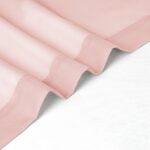 OVZME Blush Pink Sheer Curtain Panel Pair 63 inch Length, Light Filtering Window Curtain Drapes Treatment for Kitchen, Bedroom Living and Children Room, Voile Top Dual Rod...