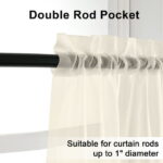 OVZME Cream Sheer Curtains 84 inch Length 2 Panels Set, Semi Transparent Voile Rod Pocket Sheer Window Drapes for Bedroom Living Room Dining Wedding Party Backdrop, 2 Pieces 42W...