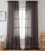 OVZME Extra Long Sheer Window Curtain 120 inch 2 Pcs,Rod Pocket Durable Soft Touching Backdrop Drapes Window Treatments for Living Room/Farmhouse/Hotel,42W x 120L inches,Chocolate