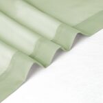 OVZME Light Green Sheer Curtain Panel Pair 63 inch Length,Light Filtering for Kitchen, Bedroom Living Room and Children Room, Voile Top Dual Rod Pocket,2 Pack of 42"x63" Size