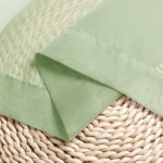 OVZME Light Green Sheer Curtain Panel Pair 63 inch Length,Light Filtering for Kitchen, Bedroom Living Room and Children Room, Voile Top Dual Rod Pocket,2 Pack of 42"x63" Size