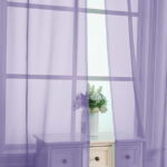 OVZME Long Sheer Curtain Panels 108 inch Long 2 Pack,Purple Basic Rod Pocket Minimalist Large Drapes Voile Window Treatments for Hotel/Wedding/Party/Bedroom/Canopy,42W x 108L...