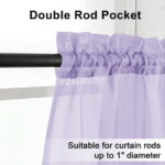 OVZME Long Sheer Curtain Panels 108 inch Long 2 Pack,Purple Basic Rod Pocket Minimalist Large Drapes Voile Window Treatments for Hotel/Wedding/Party/Bedroom/Canopy,42W x 108L...
