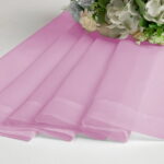 OVZME Pink Sheer Kitchen Curtain Tiers 2 Panels, Light Filtering Small Curtains for Bathroom Living Room Cafe Basement ,W42 x L24 inch, Set of 2, Pink