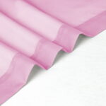 OVZME Pink Sheer Kitchen Curtain Tiers 2 Panels, Light Filtering Small Curtains for Bathroom Living Room Cafe Basement ,W42 x L24 inch, Set of 2, Pink