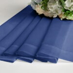 OVZME Royal Blue Sheer Scarf Valances for Windows 216 in Extra Long, Window Scarf Drapes Rod Pocket Backdrop for Living Room, 1PC, 42 x 216 Inch, Royal Blue
